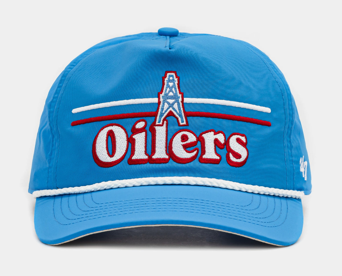 Exclusive Houston Oilers '47 Snapback Mens Hat (Blue/White) — OS — Front View