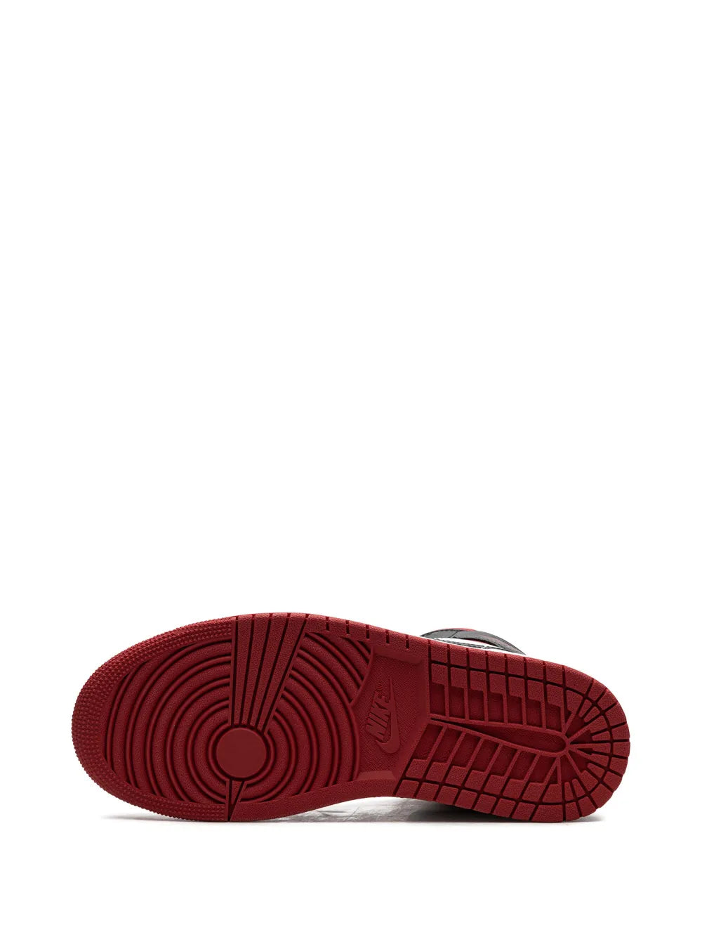 Air Jordan 1 Mid Gym Red/Black Toe Sneakers — White/Black/Red — Size US M 11.5 - US W 13 — Top View