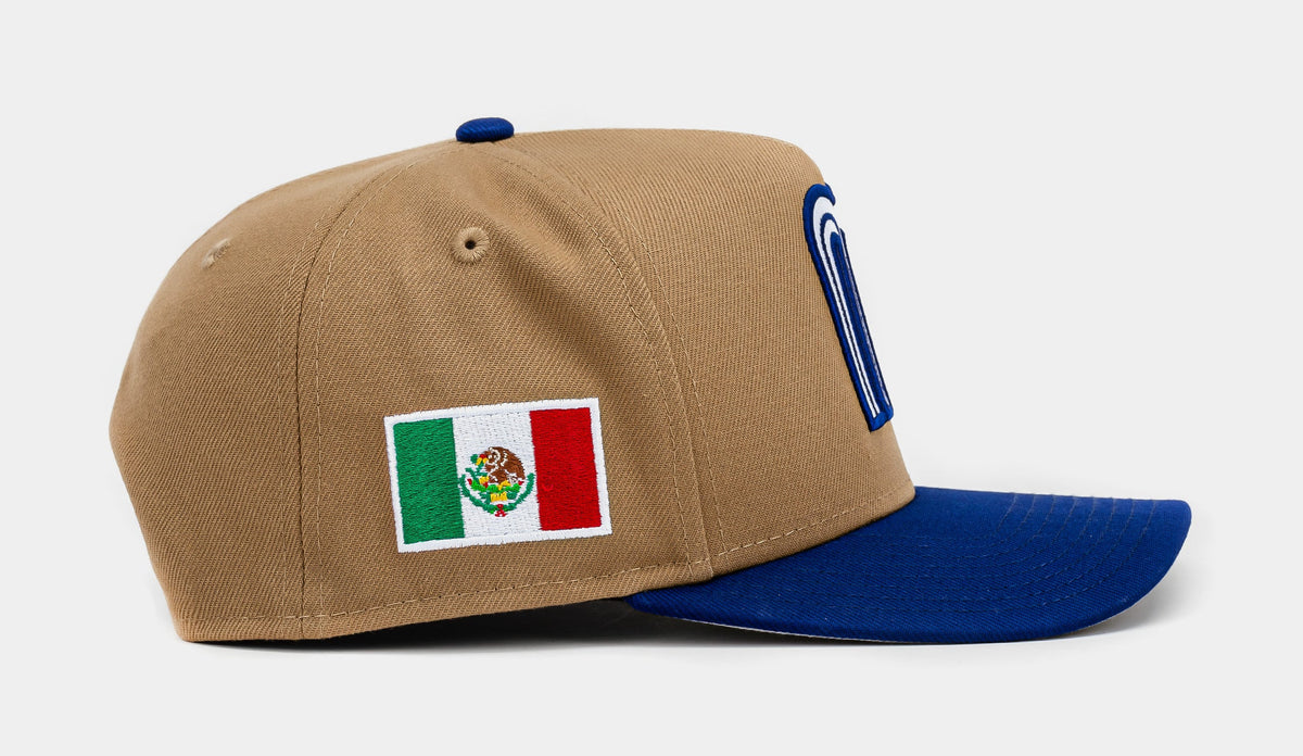 Exclusive Shoe Palace Exclusive Mexico Curve Khaki 950AF Snapback Mens Hat (Khaki/Blue) — OS — Side View
