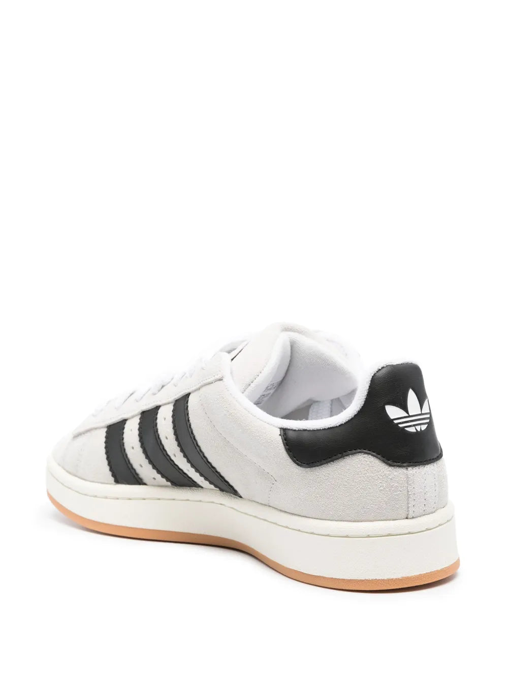 adidas Campus Low-Top Suede Sneakers — Light Grey/Black — Size US M 9.5 - US W 11 — Back View
