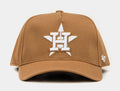 Exclusive Houston Astros '47 MVP Snapback Mens Hat (Khaki) — OS — Front View