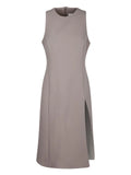 Ami Paris Virgin Wool Midi Dress — Beige — Size XS — Front View