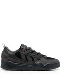 adidas Adi2000 Panelled Suede Sneakers — Jet Black/Cedar Brown — Size US M 3.5 - US W 5 — Front View