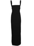 Solace London The Joni Open Back Dress — Black — Size S — Front View