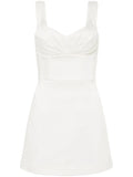 Rebecca Vallance Delaney Draped Minidress — White/ Ivory — Size XS — Front View