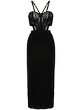 Versace Jeans Couture Panelled Design Dress — Black/ Gold — Size XS — Front View