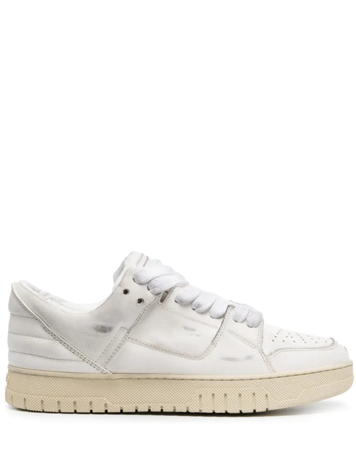 1989 Studio Vintage Dirty Leather Sneakers — White — Size US M 3.5 - US W 5 — Front View