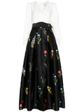 Sachin Babi Zoe Colour Block Gown — Black/ White — Size XS — Front View