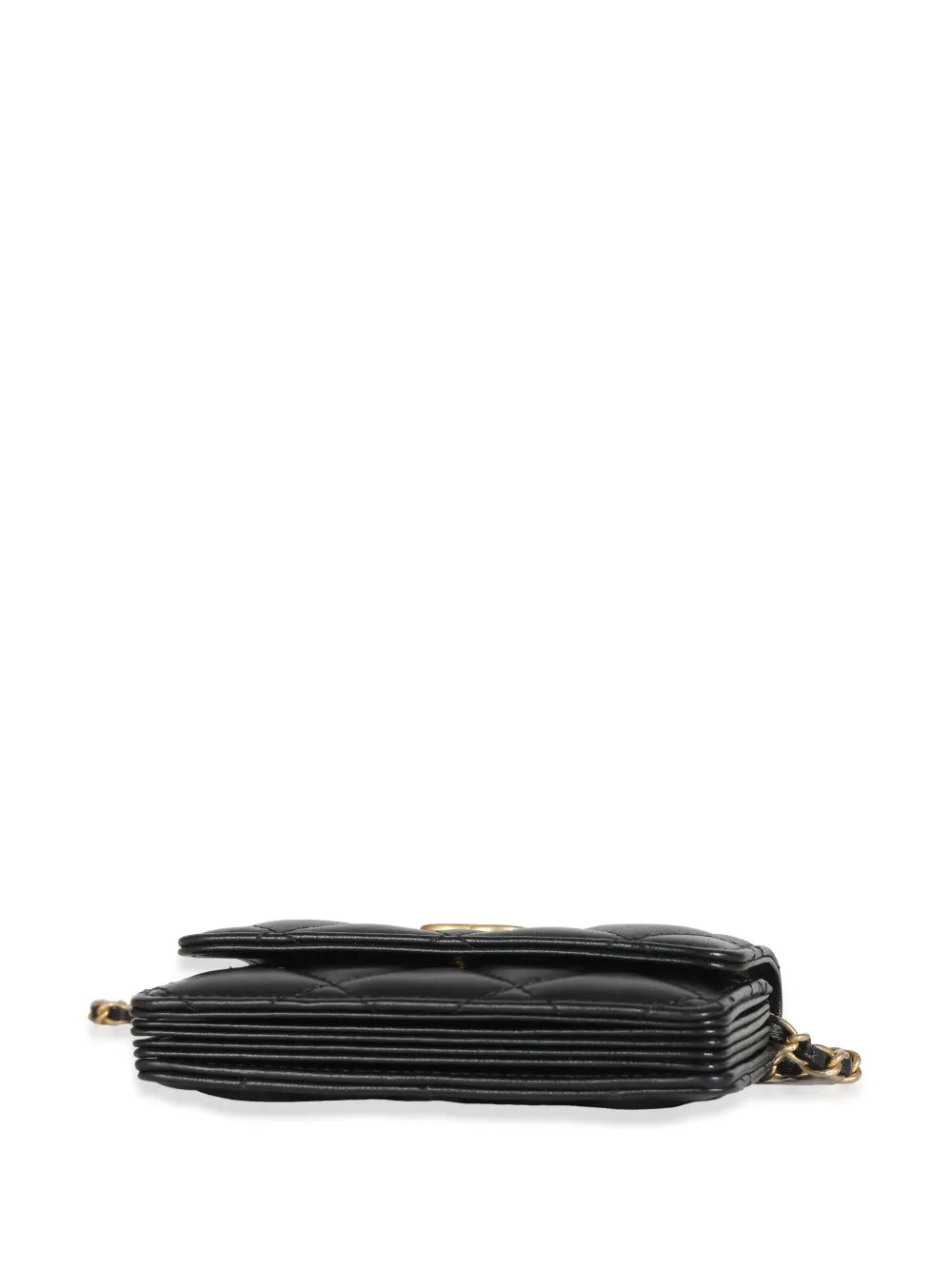 Chanel Pre Owned 2020 Diamond Quilted Cardholder On Chain — Same as shown — Size One Size — Top View