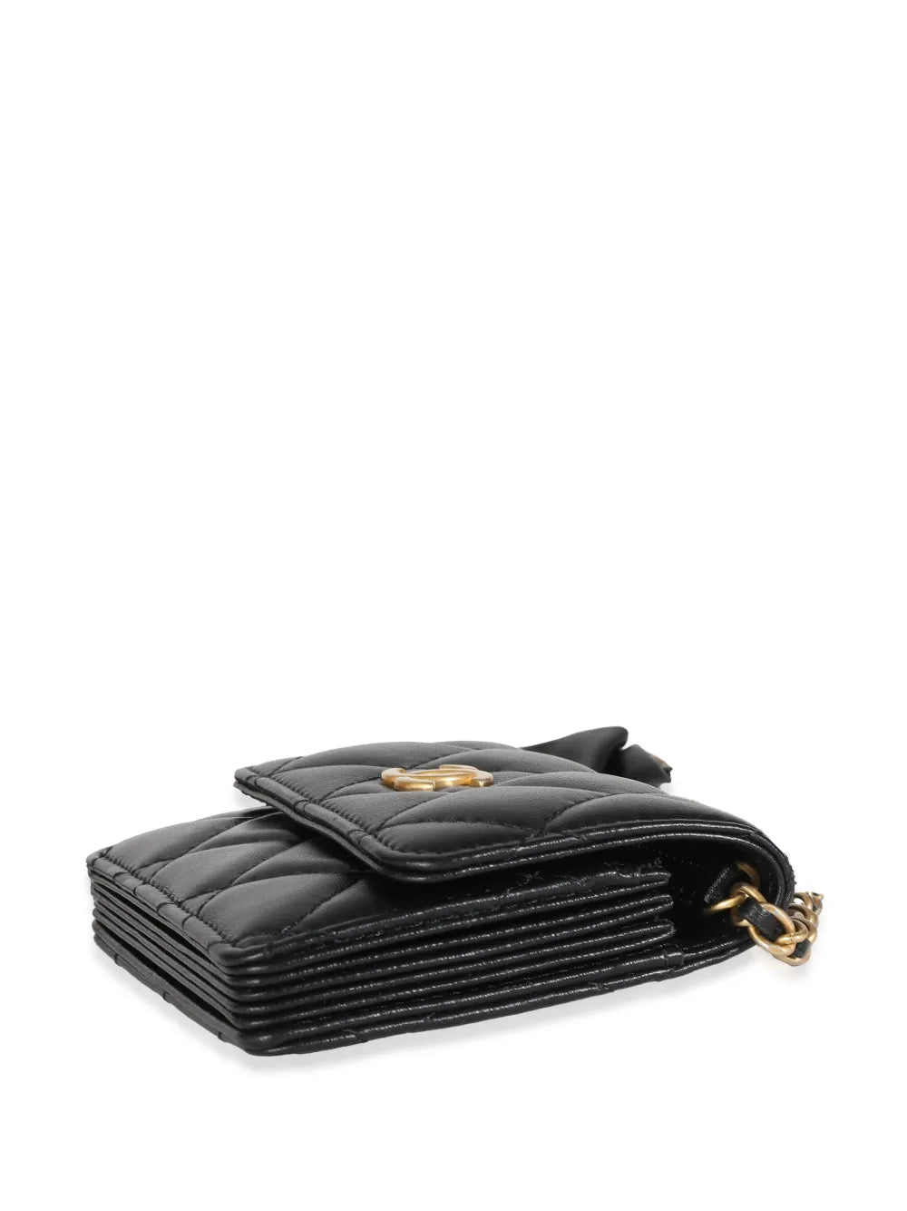 Chanel Pre Owned 2020 Diamond Quilted Cardholder On Chain — Same as shown — Size One Size — Detail View