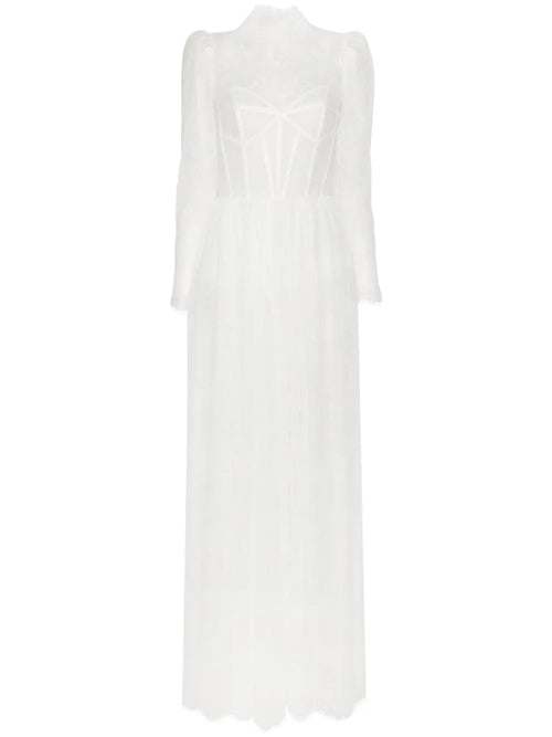 Ana Radu Lace Bridal Dress — White — Size XS — Front View