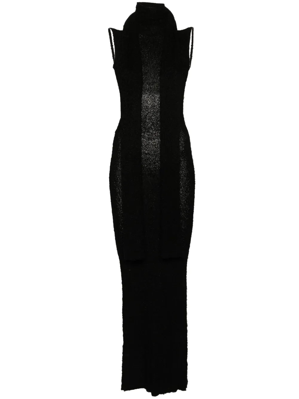 Aya Muse Elara Gown — Black — Size XS — Front View