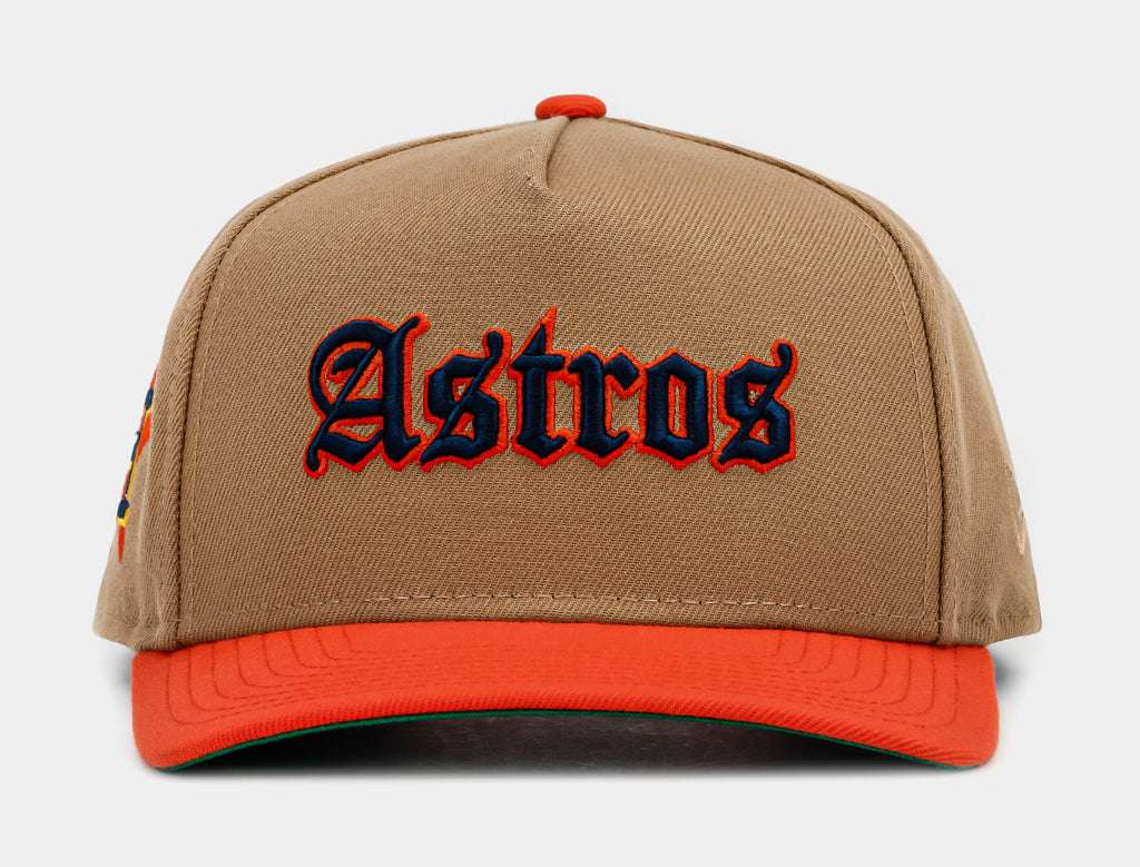 Exclusive Shoe Palace Exclusive Houston Astros Khaki 950AF Mens Hat (Khaki) — OS — Front View