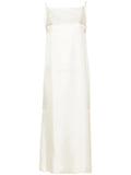 Loulou De Saison Sulum Silk Midi Dres — White — Size XS — Front View