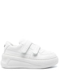 Acne Studios Touch-Strap Platform Sneakers — Optical White — Size US M 11 - US W 12.5 — Front View
