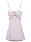 Prada Cotton Mini Dress — Red/ Pink — Size S — Front View