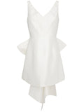 Sachin Babi Rosie Bow Detail Minidress — White/ Ivory — Size L — Front View