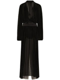 Dolce Gabbana Chiffon Dress — Black — Size XS — Front View