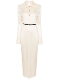 Givenchy 4G Motif Maxi Dress — Beige — Size XS — Front View