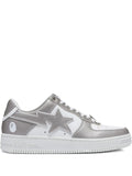 A Bathing Ape?Bape Sta #4 Logo Sneakers — White / Grey — Size US M 3.5 - US W 5 — Front View