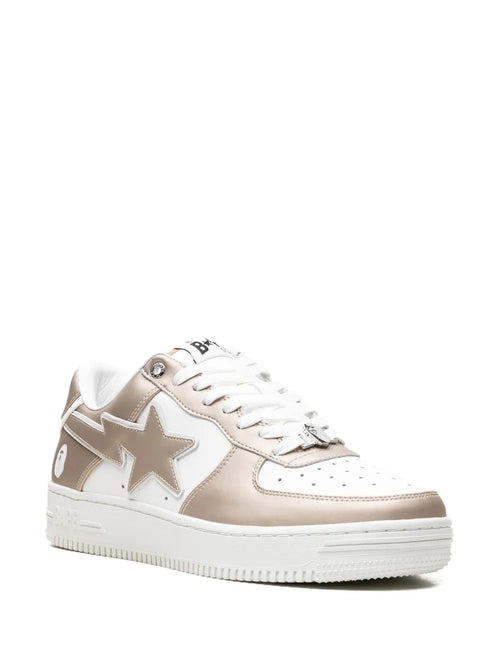 A Bathing Ape?Bape Sta #4 M1 Beige Sneakers — Beige/White — Size US M 3.5 - US W 5 — Side View