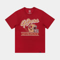 Exclusive San Francisco 49ers Mens Short Sleeve Shirt (Red/Gold) — S — Front View