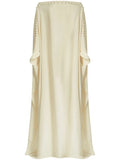 Taller Marmo Mila Kaftan Dress — Tan/ Yellow — Size XS — Front View