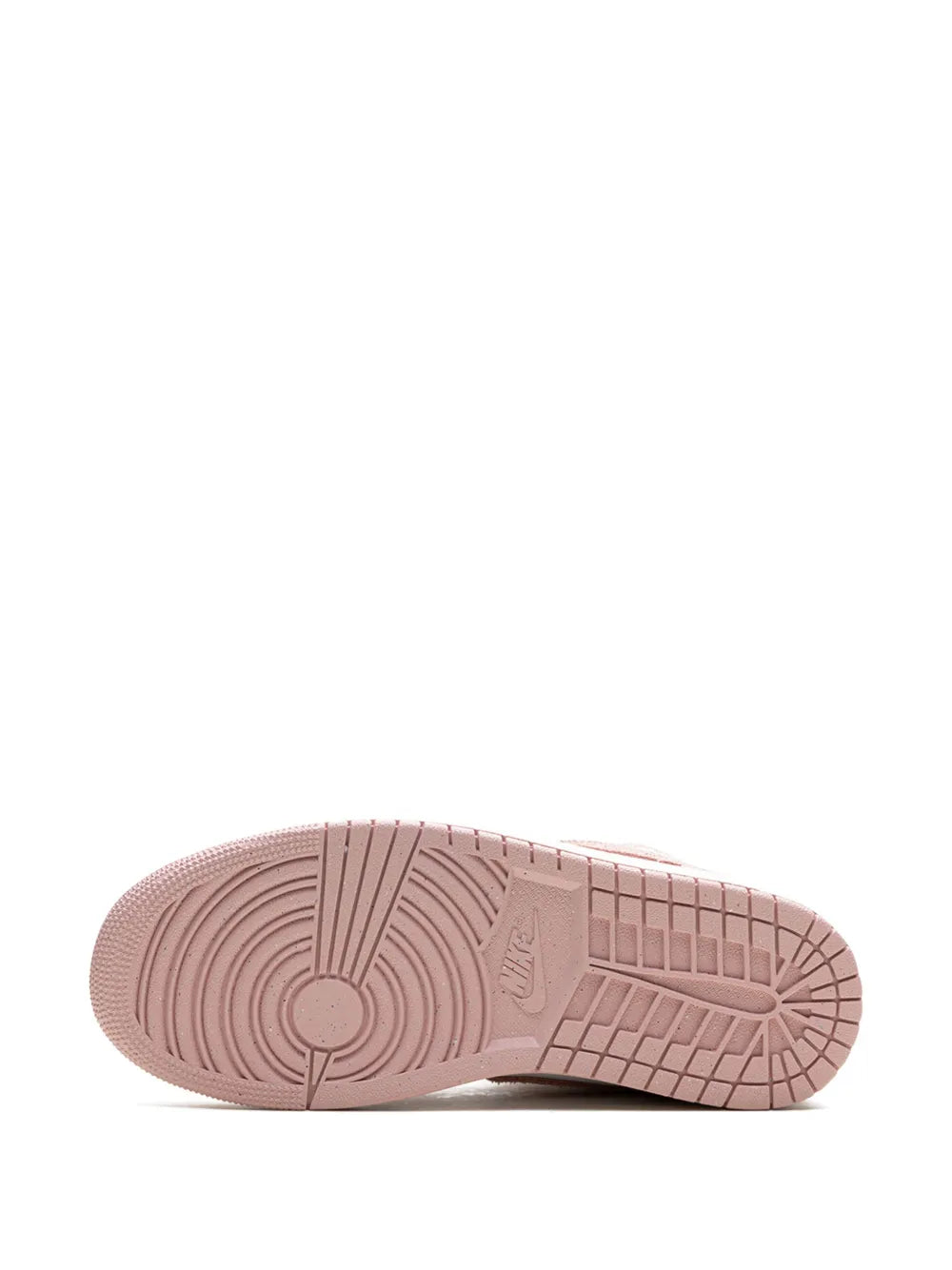 Air Jordan 1 Mid Legend Pink Sneakers — Light Pink/White — Size US M 11.5 - US W 13 — Top View