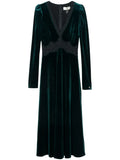 Nissa Logo Plaque Maxi Dress — Green — Size XS — Front View