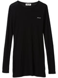 Miu Miu Long Sleeve Mini Dress — Black — Size S — Front View