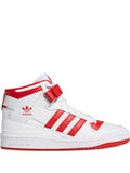adidas Forum Mid White Sneakers — White — Size US M 3.5 - US W 5 — Front View