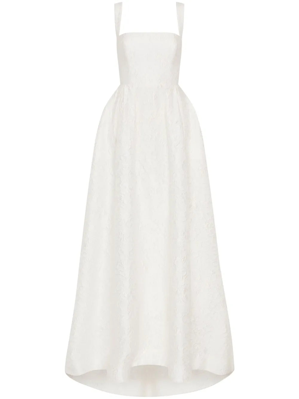 Rebecca Vallance Esther Strap Gown — White/ Red — Size XS — Front View