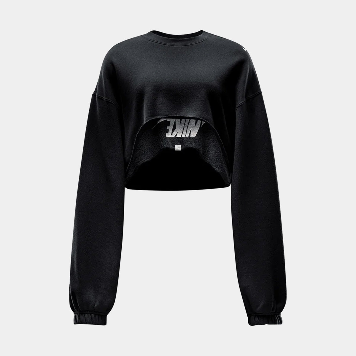 Exclusive NSW Oversized Terry Shrug Womens Sweater (Black/White) — XS — Front View