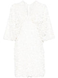 Rotate Birger Christensen Wide Sleeve Mini Dress — White — Size XS — Front View