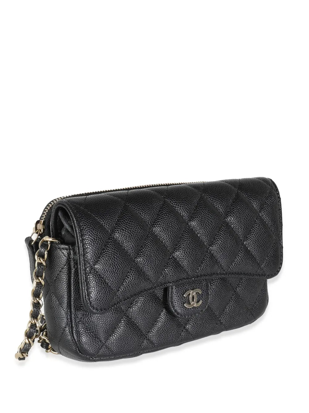 Chanel Pre Owned Diamond Quilted Phone Holder — Same as shown — Size One Size — Top View