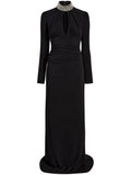 Cinq A Sept Kimbra Gown Dress — Black — Size L — Front View