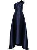 Solace London Alba Maxi Dress — Blue/ Navy — Size S — Front View