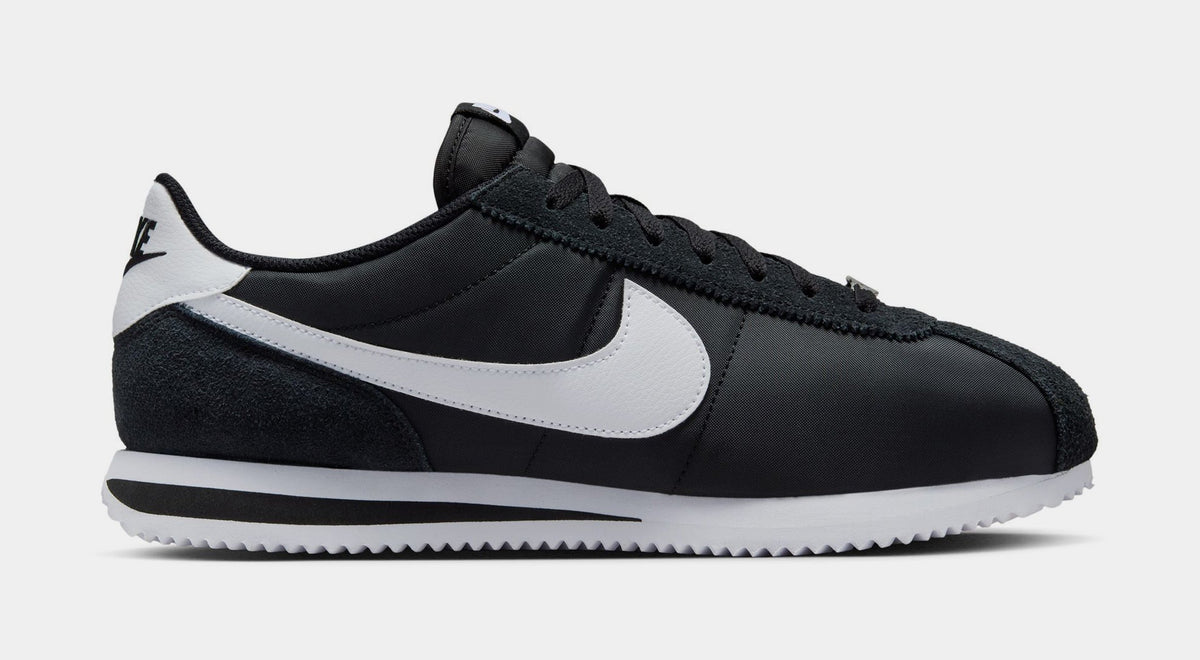 Exclusive Cortez TXT Mens Lifestyle Shoes (Black/White) — 6 — Front View
