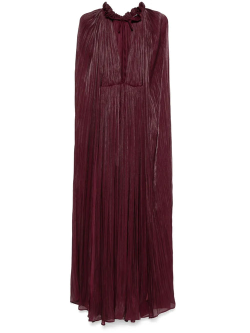 Ana Radu Pleated Gown — Red — Size S — Front View