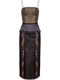 Maison Margiela Inside Out Effect Dress — Brown — Size S — Front View