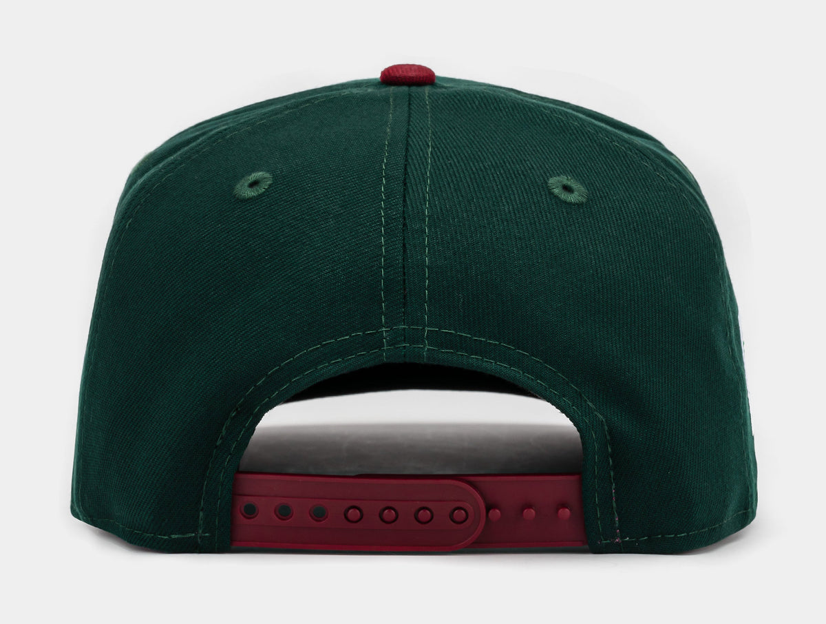 Exclusive Shoe Palace Exclusive Mexico Curve 950AF Snapback Mens Hat (Dark Green/Red) — OS — Back View