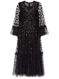 Needle Thread Glisten Maxi Dress — Black — Size XS — Front View
