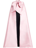 Greta Constantine Cape Gown — Tan/ Pink — Size XS — Front View