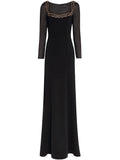 Jenny Packham Jamilia Maxi Dress — Black — Size XS — Front View