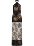 Taller Marmo Nina Soleil Maxi Dress — Black — Size XS — Front View