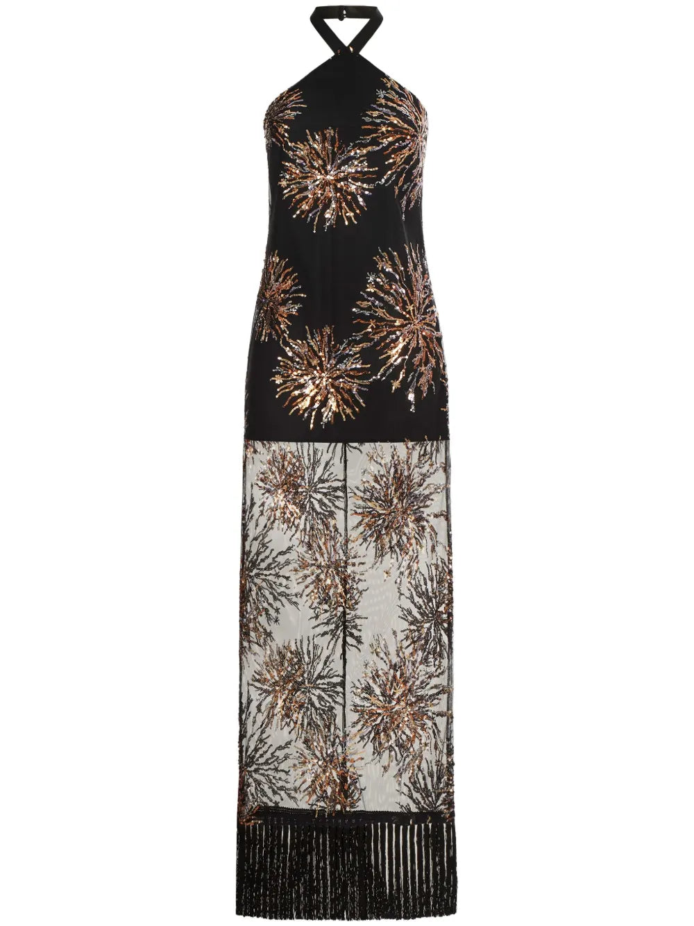 Taller Marmo Nina Soleil Maxi Dress — Black — Size XS — Front View