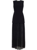 Adam Lippes Odette Maxi Dress — Black — Size XS — Front View