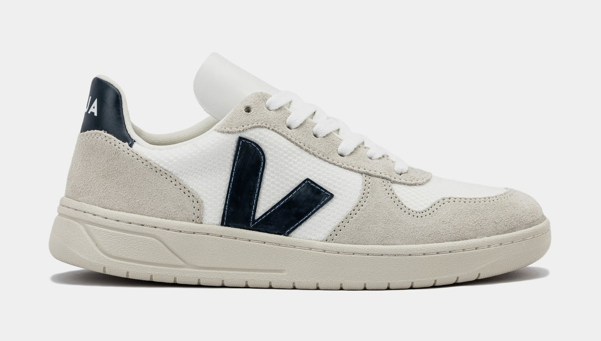 Exclusive V-10 Mesh Mens Lifestyle Shoes (White/Blue/Grey) — 36 — Front View