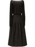 Fabiana Filippi Flared Dress — Black/ Red — Size XS — Front View