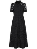 Rebecca Vallance Kitsu Dress — Black/ Red — Size S — Front View